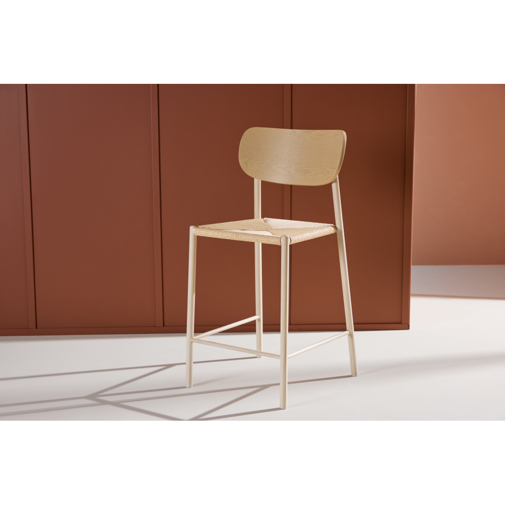 Polly Bar Chair Backrest - Vitwash / Natur Rope