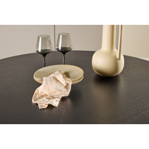 Strada Dining Table 120/170 x120x74 cm - Svart/ Oak Veneer