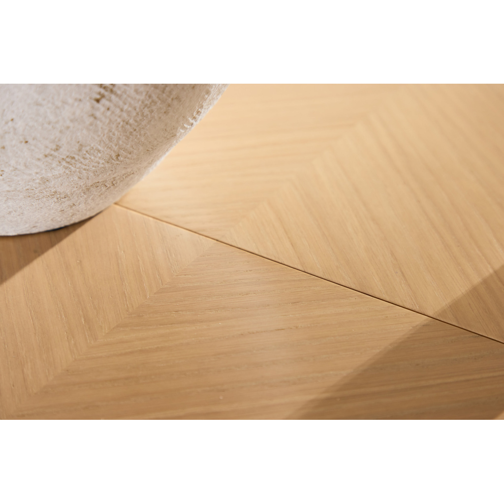 Strada Dining Table 120/170 x120x74 cm - Vitwash / Oak Veneer