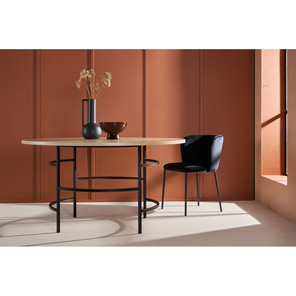 Copenhagen Dining Table ⌀140x74 - Vitwash / Svart