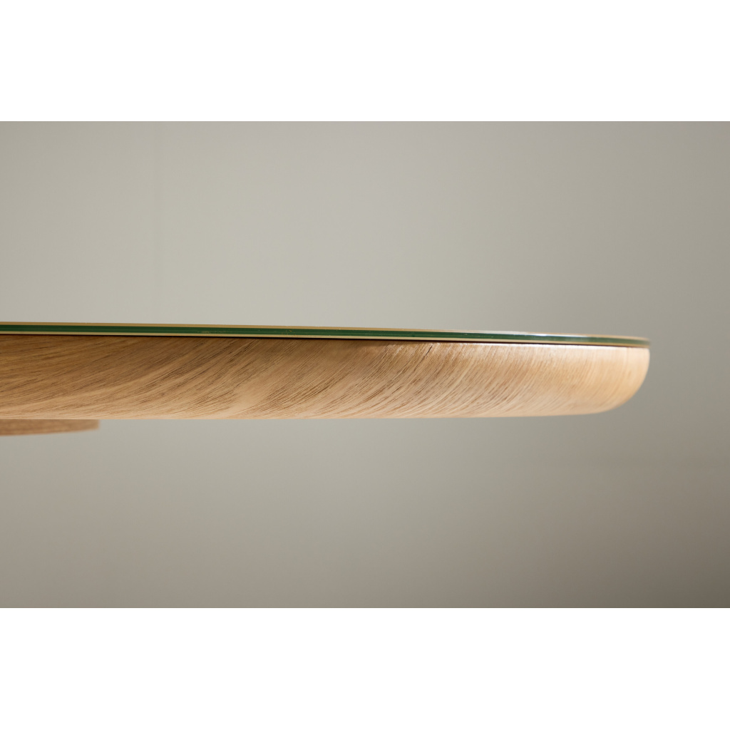 Castor Dining Table 90x200 cm - Natur / Glass Top
