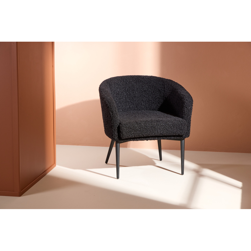 Fluffy Armchair - Svart/ SvartTeddy