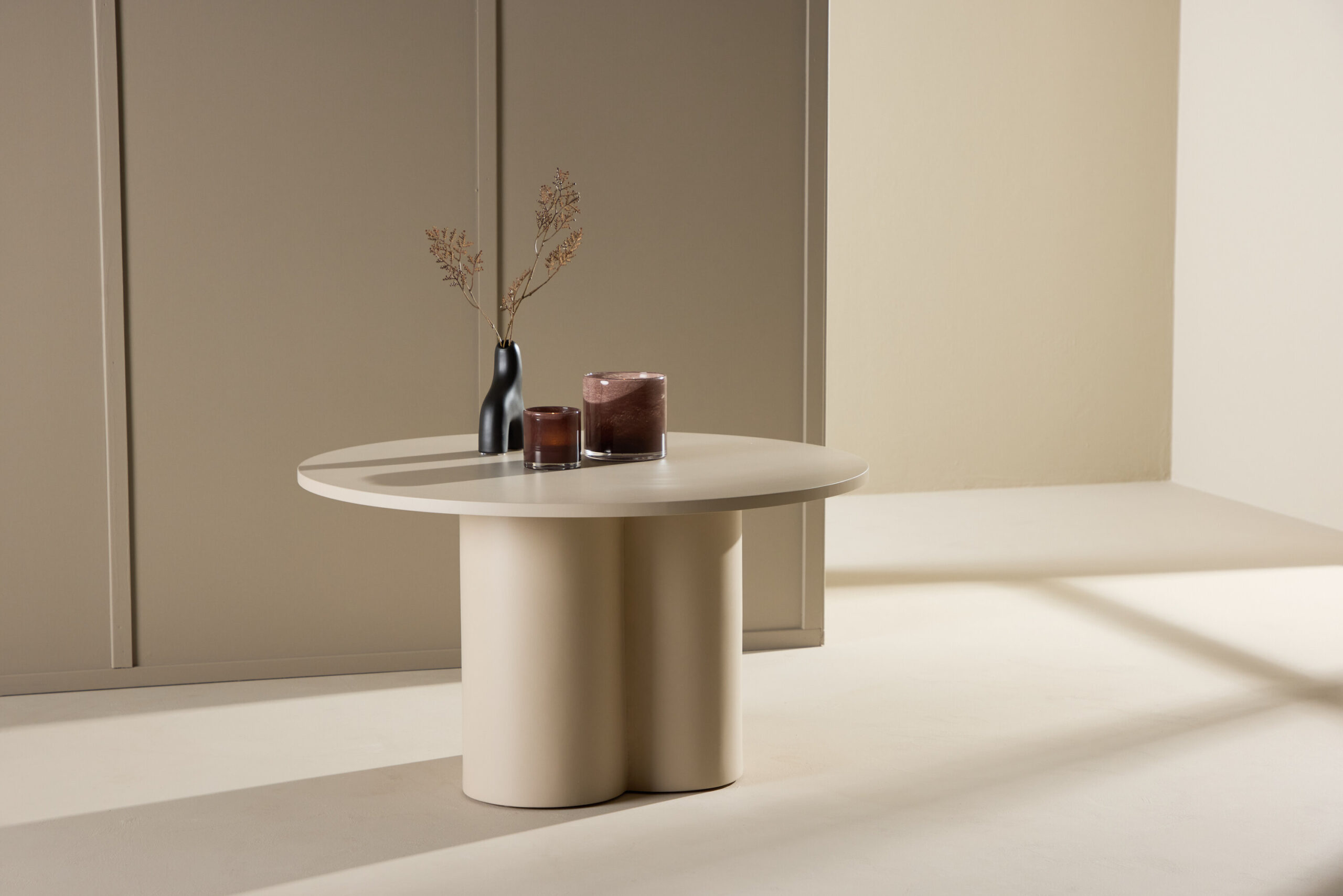 Olivia Sofa Table ⌀80x45 cm - Beige