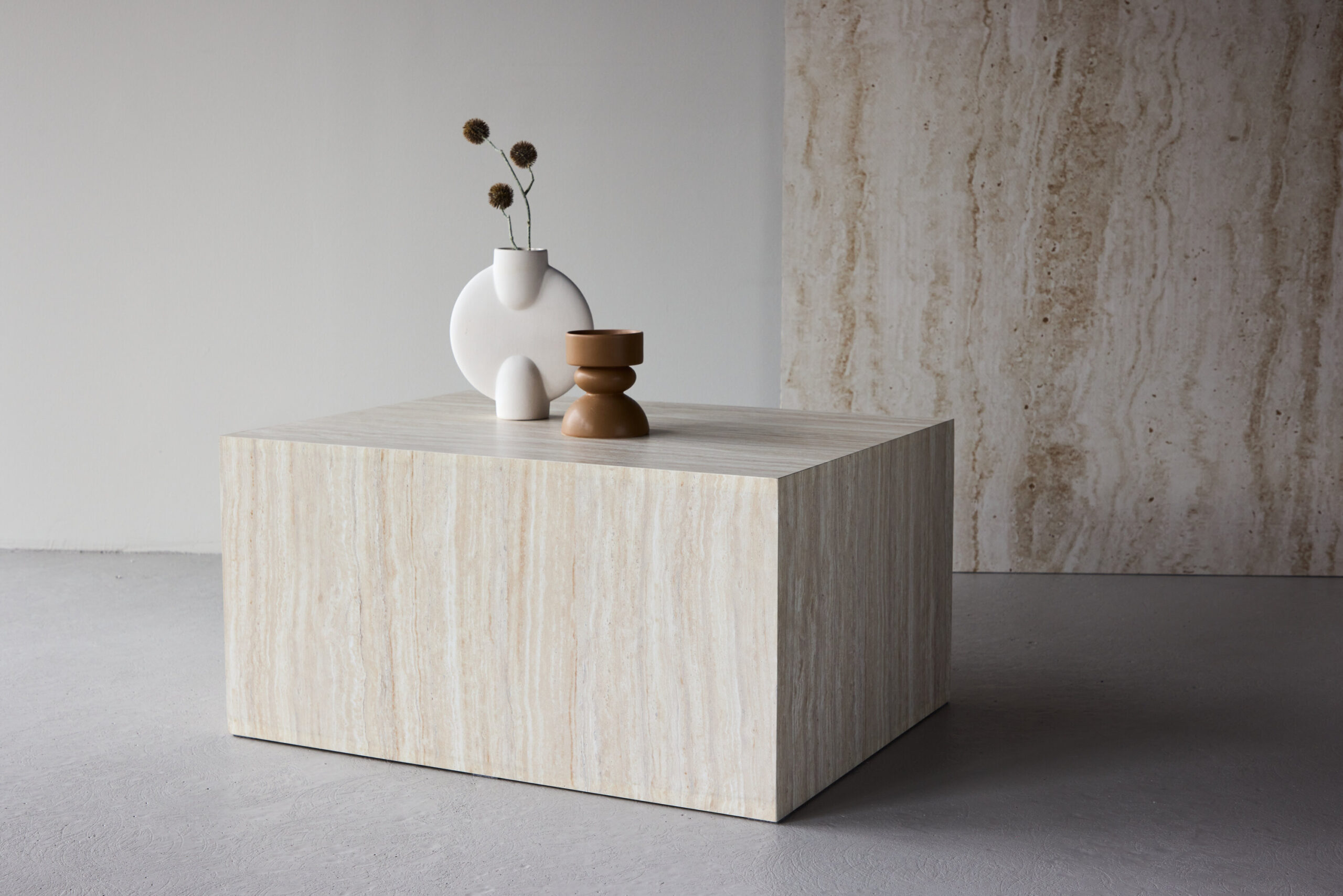 York Sofa Table 40x60x80 cm - Travertine Look