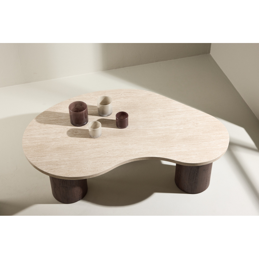 Megg Sofa Table 130*78*40 cm - Mocca/ Travertinelook