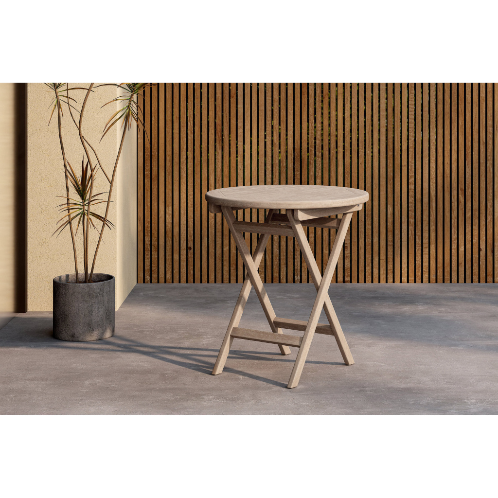 Kenya Cafe Table Ø70 -Vitwash