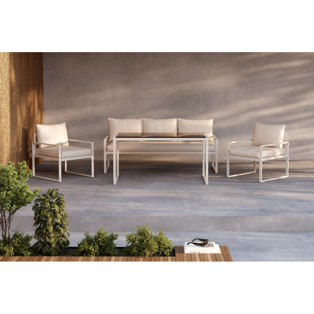 Catania Sofa Set - Beige/Beige