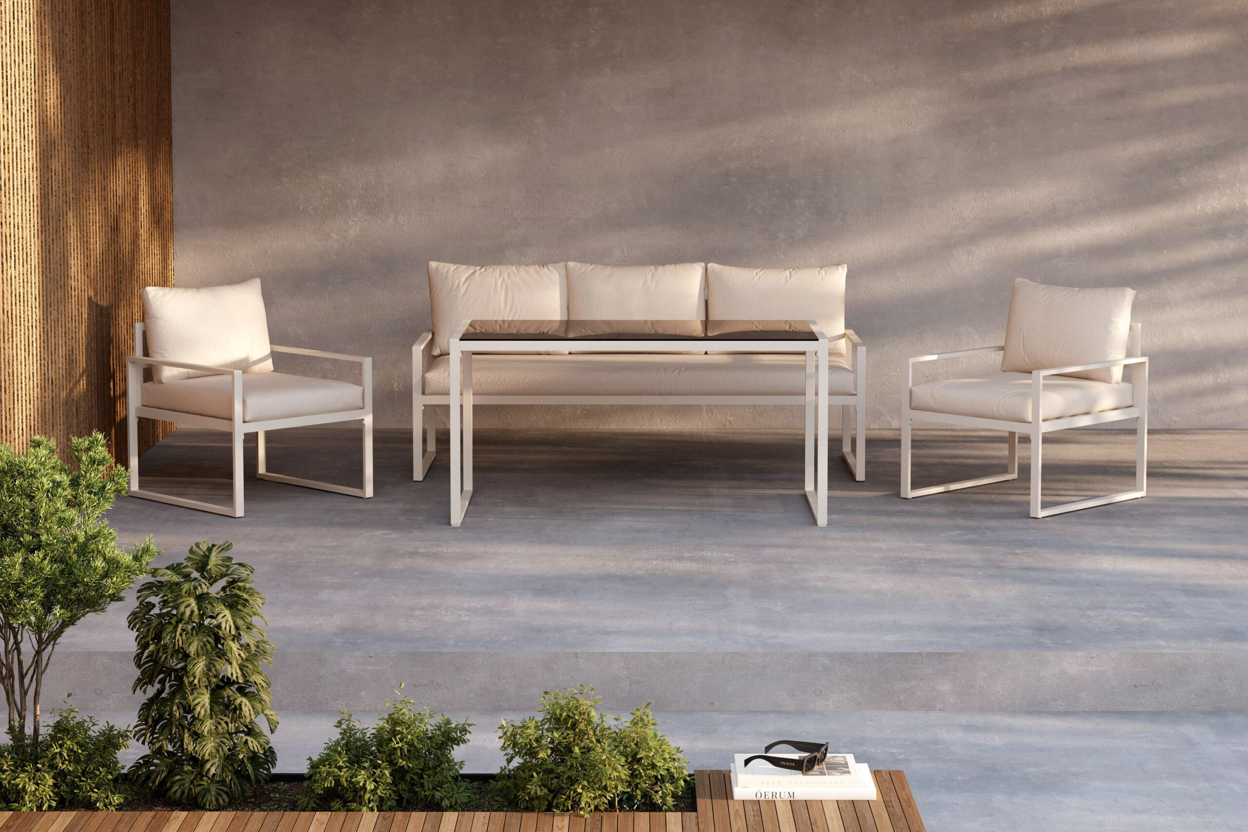 Catania Sofa Set - Beige/Beige