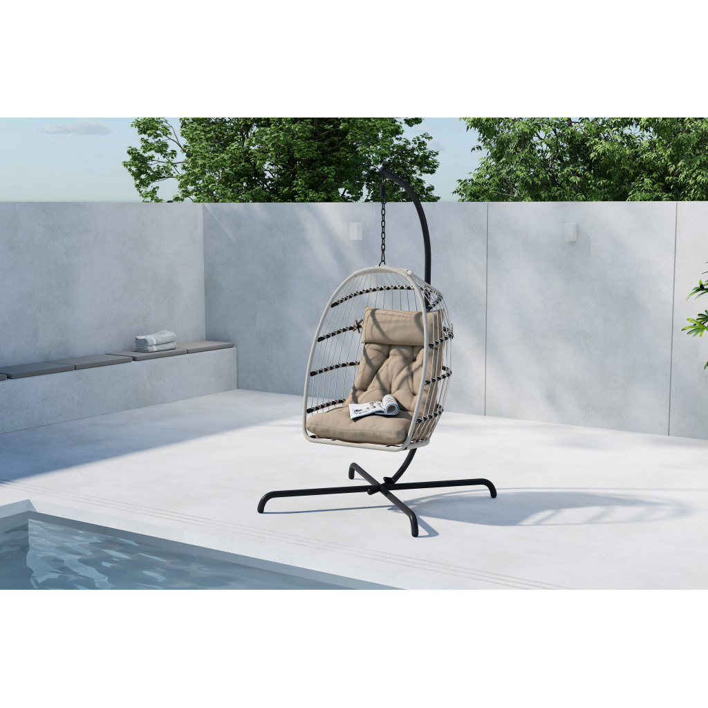 Trezza Haning Chair - Svart/ Grå