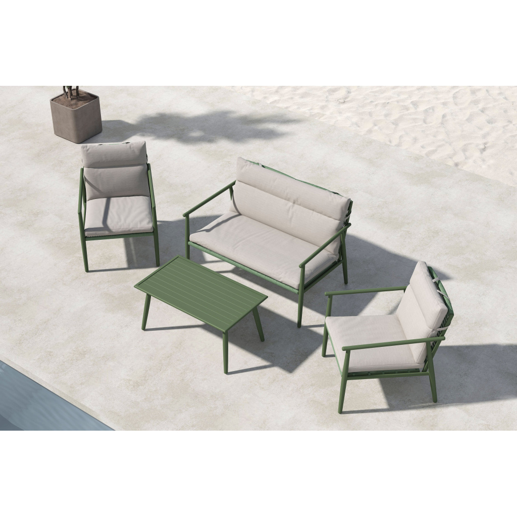 Mazzaro Sofa Set - Green / Beige