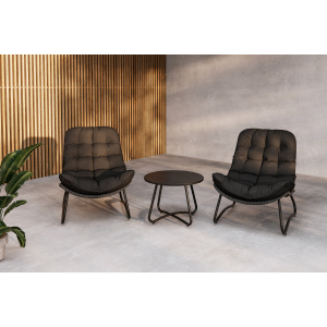Cala Lounge Set - Grå / Svart