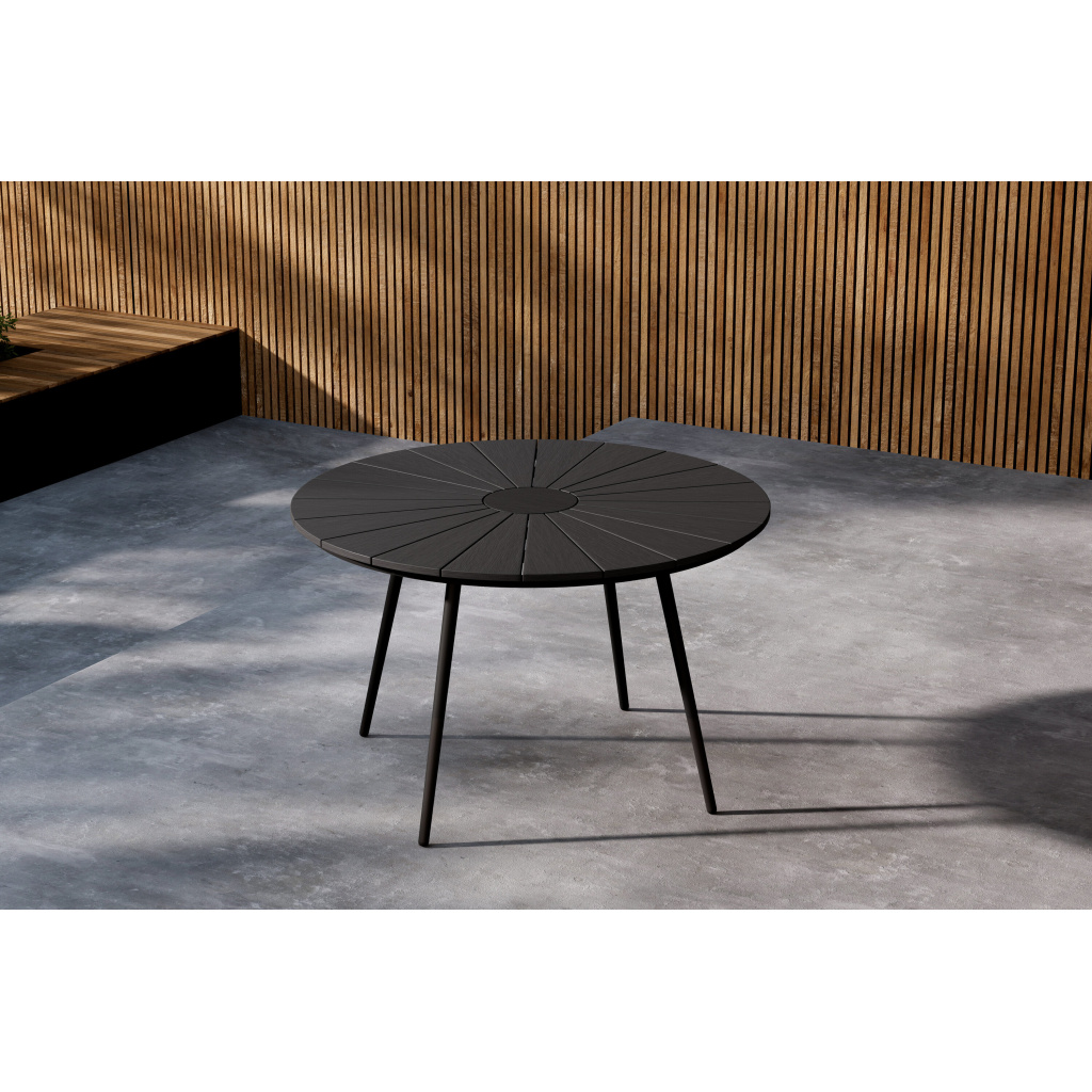 San Vito Dining Table Ø120 - Svart/ Svart