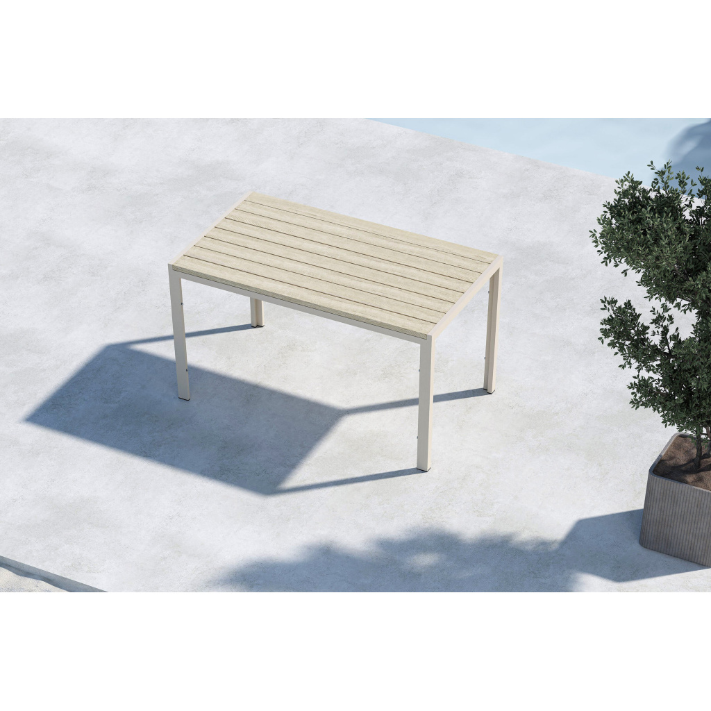 Mirko Dining Table 140x80x74 - Beige / Beige