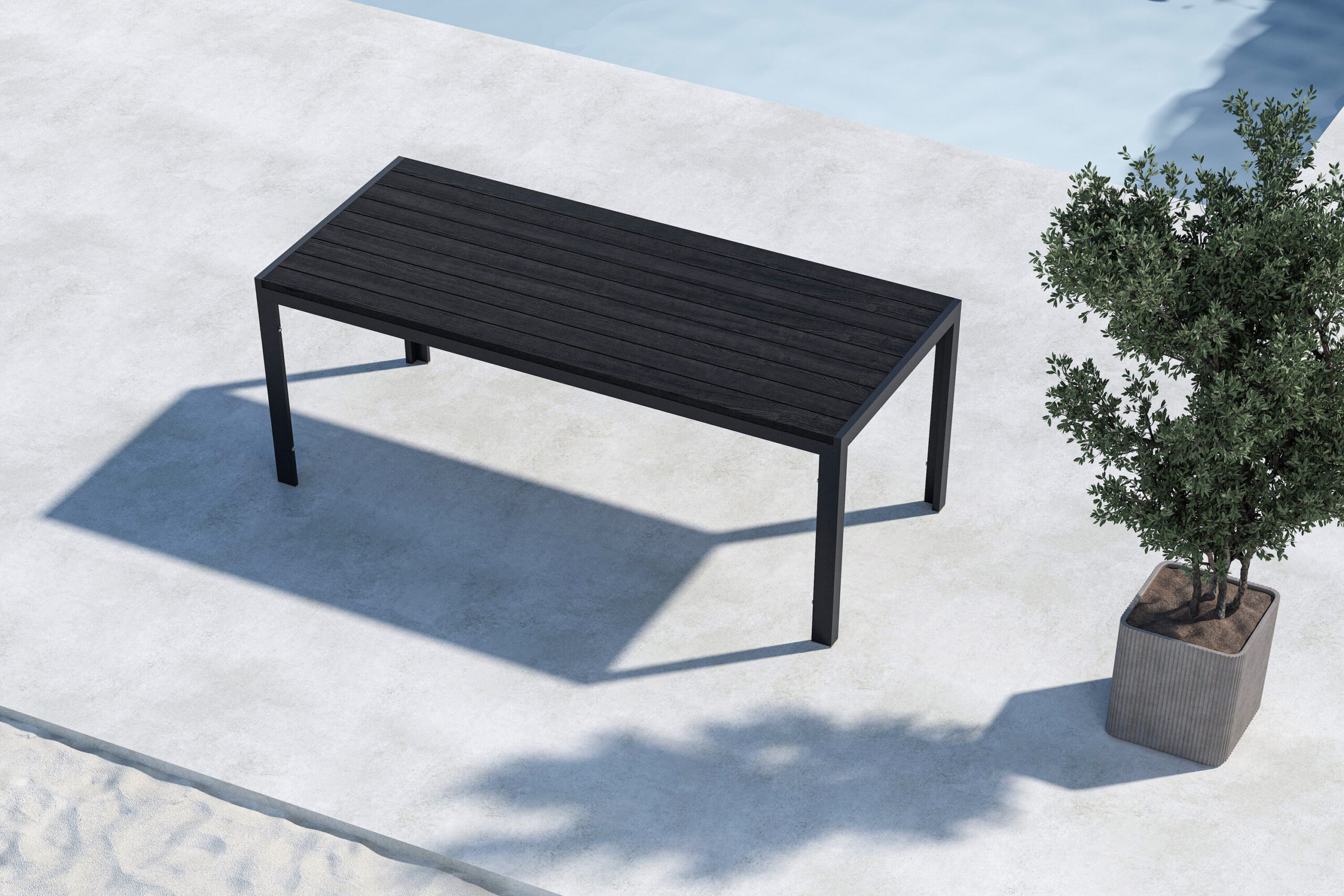 Mirko Dining Table 205x90x74 - Svart/ Svart