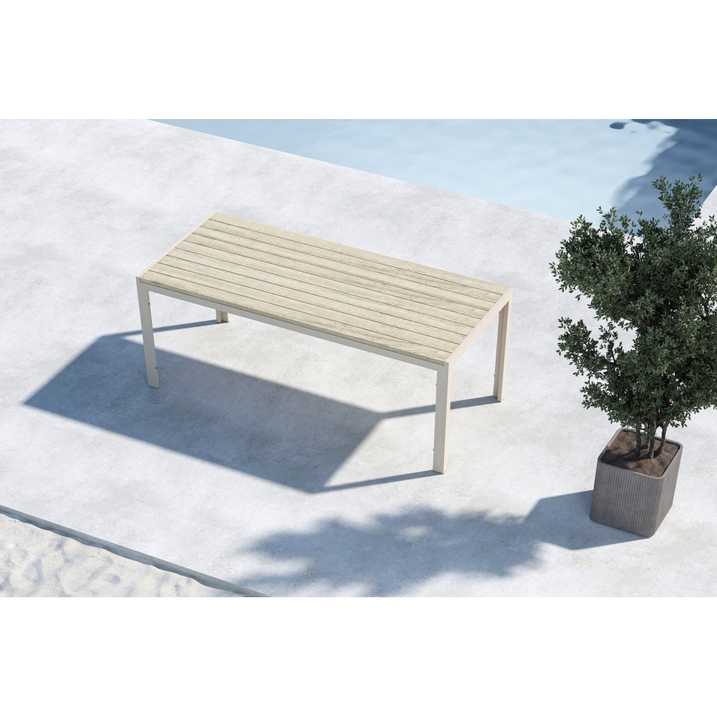 Mirko Dining Table 205x90x74 - Beige / Beige