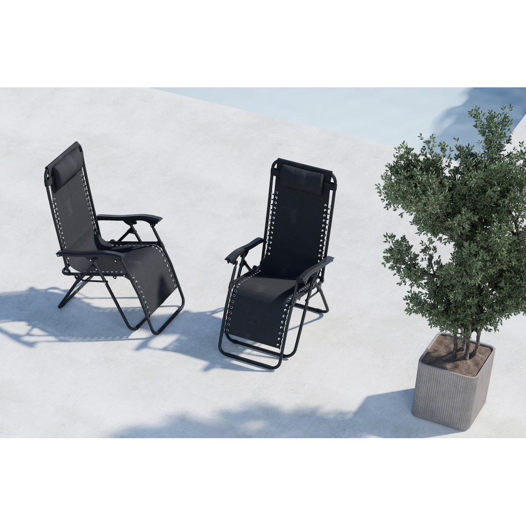 Vulcano Sun Lounge  - Svart/ Svart