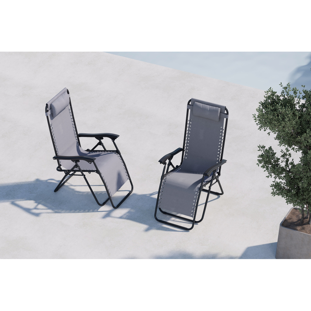 Vulcano Sun Lounge - Grå / Svart
