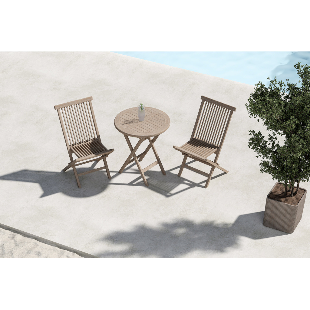Kenya Cafe Table + Kenya Dining Chair - Vitwash x 2