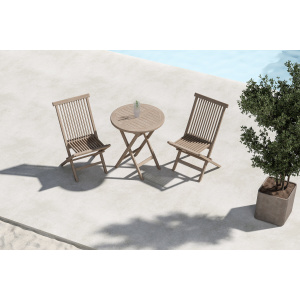 Kenya Cafe Table + Kenya Dining Chair - Vitwash x 2