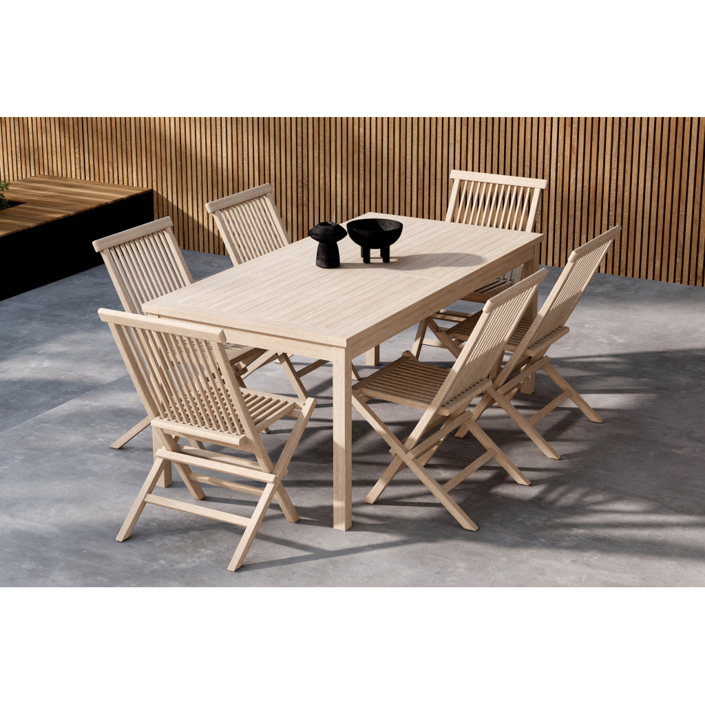 Kenya Dining Table + Kenya Dining Chair - Vitwash x 6