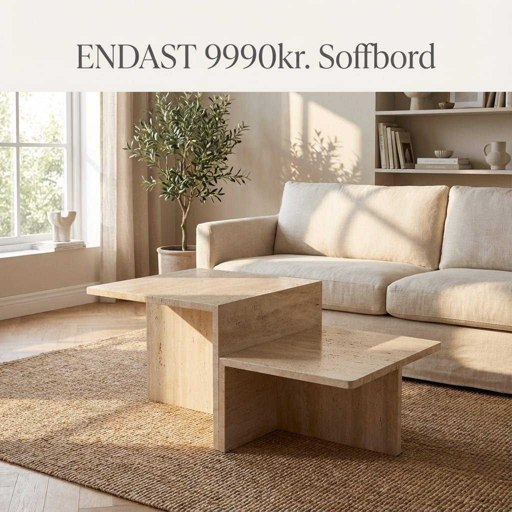 Kalahari soffbord - Sand Travertine