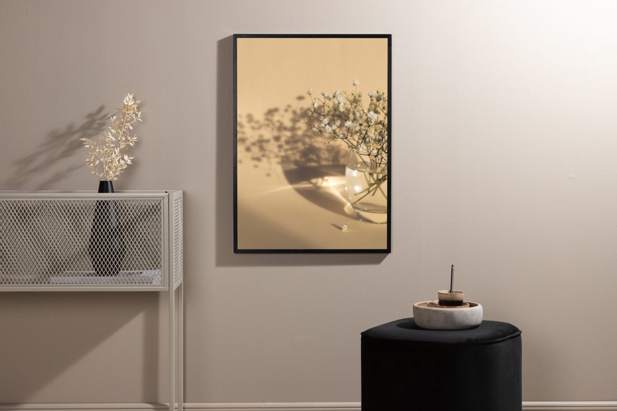 White Flowers Posters Beige - Bild 5