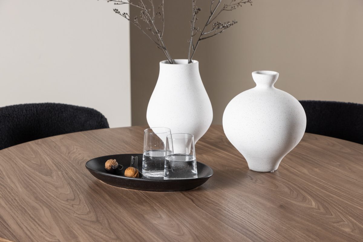 Modesto & Olivia Matstolar Black + Runda Matbord ⌀110 Brown - Bild 9