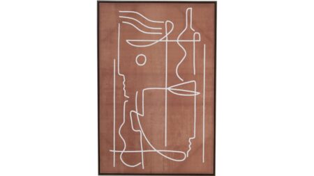 BILDE Arvo med ram, 80×120 , terracotta – Dina Möbler