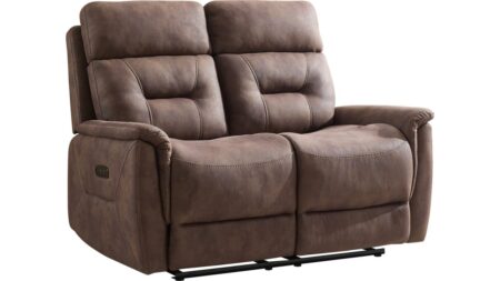 JOHAN 2 sits reclinersoffa, el, brun – Dina Möbler