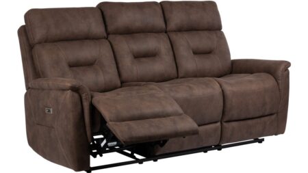 JOHAN 3 sits reclinersoffa, el, brun – Dina Möbler