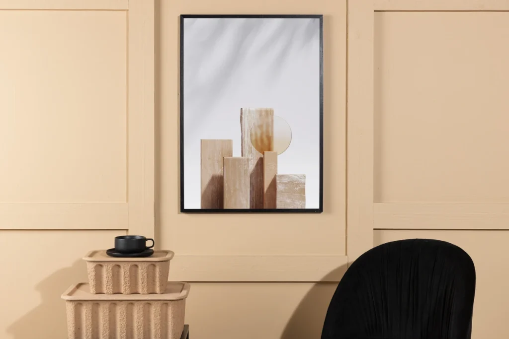 Wooden Blocks Posters Beige