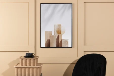 Wooden Blocks Posters Beige