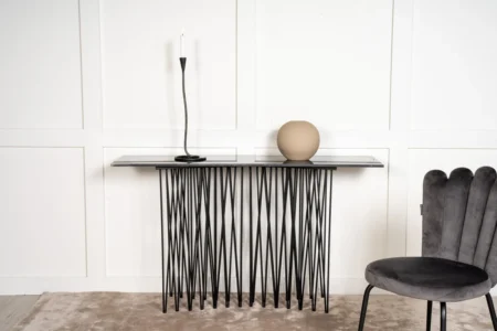 Stone Sidobord 130 x 37 Black