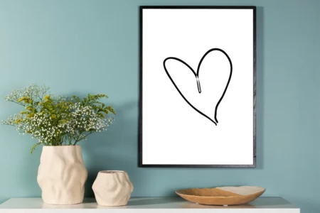 Heart Posters White