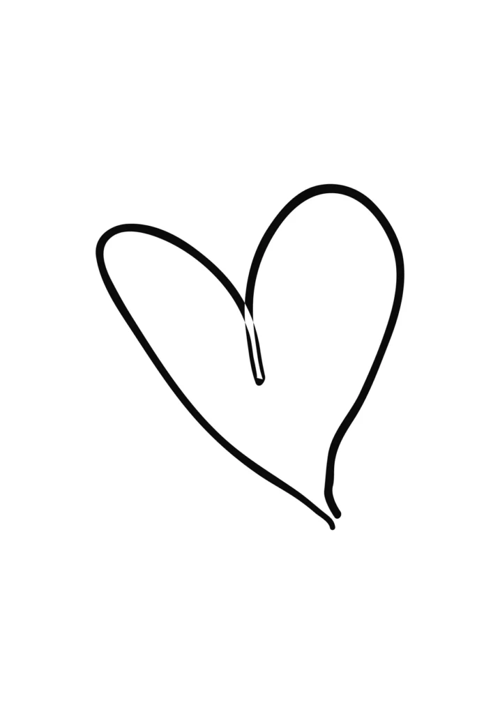 Heart Posters White