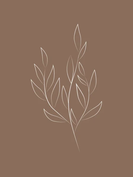 Drawed leaf Posters Brown