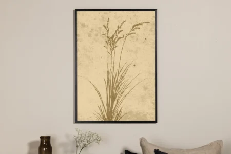 Plant art Posters Beige