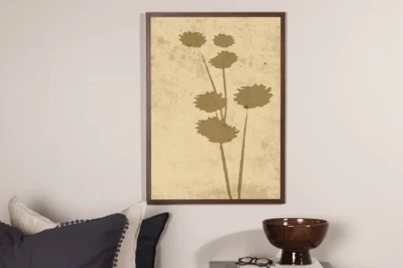 Flower art Posters Beige