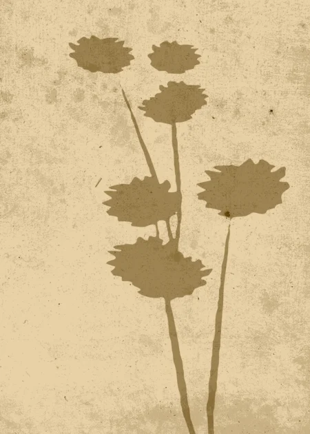 Flower art Posters Beige