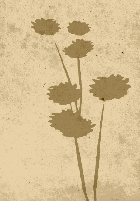 Flower art Posters Beige