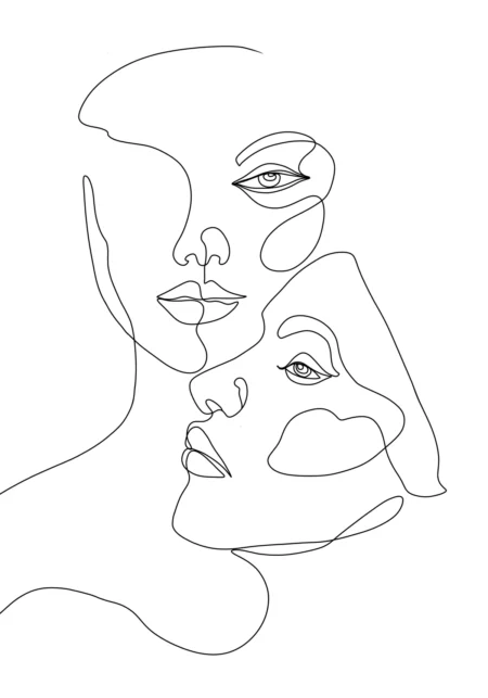 Faces Posters White