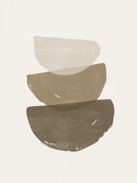 Brush strokes Posters Beige