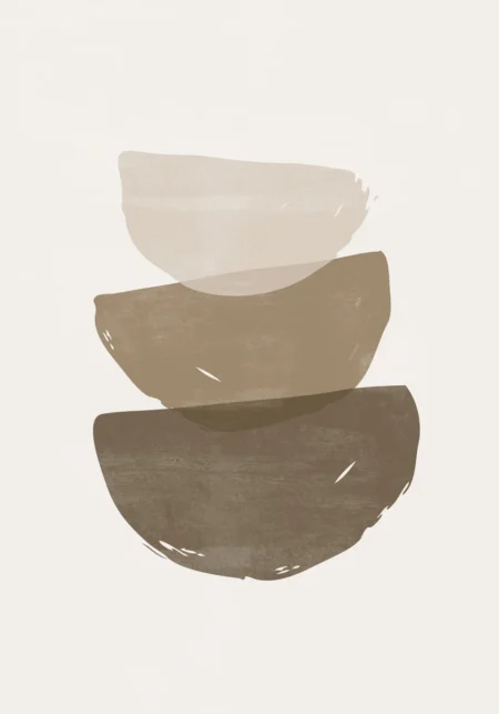 Brush strokes Posters Beige