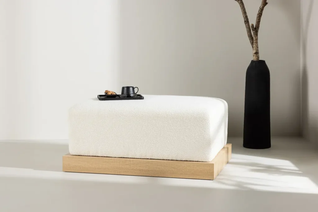 Ivy Ottoman 70 x 45 x 100 White