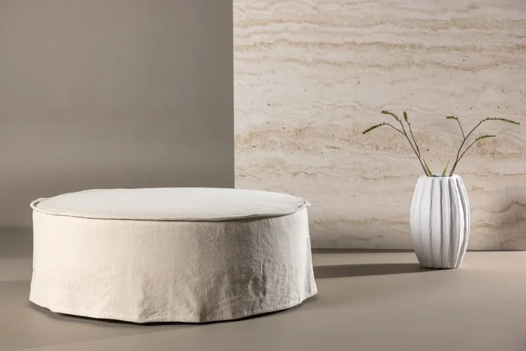 Vindö Ottoman ⌀101 ⌀101 Beige