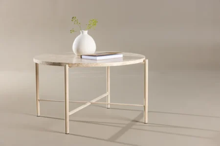 Sandhamn Soffbord ⌀70 Beige