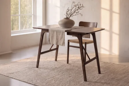 Kaseidon Rektangulära Matbord 120x80 Mörkbrun