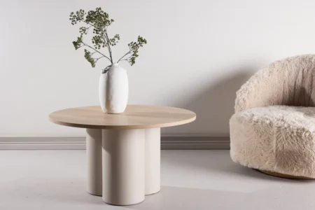 Olivia Soffbord ⌀80 Whitewash