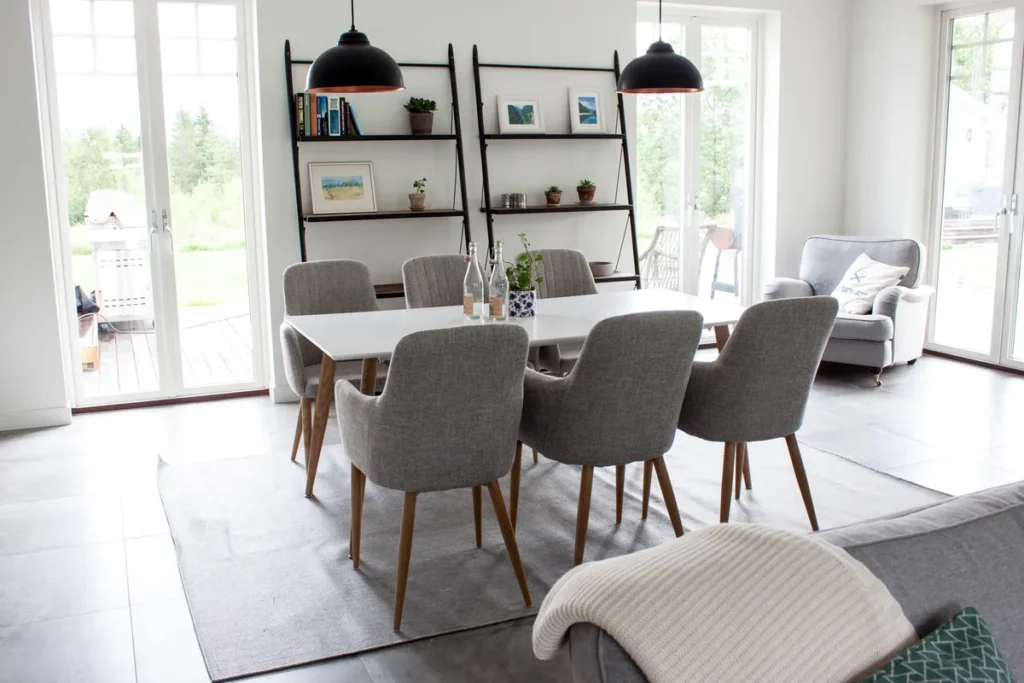 Marbella Table 160/240 - White/White, Parma Chair - White/Grey_8