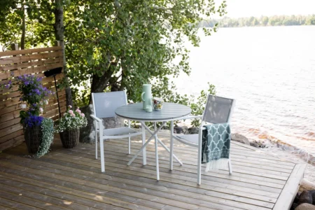 Copacabana & Parma Matstolar + Cafebord ⌀90 Grå